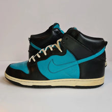 Load image into Gallery viewer, Nike Dunk High 'Black Glass Blue' UK10 Korreckt