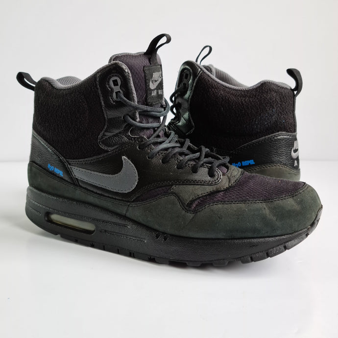 Nike Air Max 1 Mid Sneaker Boot Black UK7 Korreckt